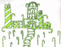 The Green Candy Cane Castle